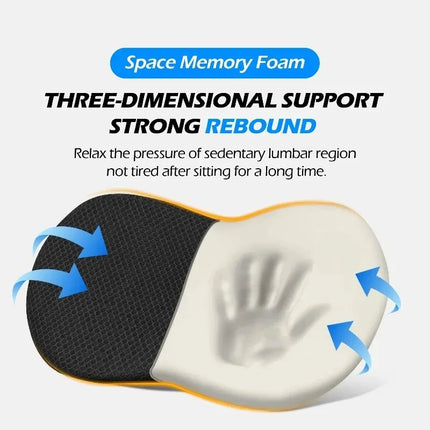 Tuzwa 2-in-1 Memory Foam Car Seat Cushion with Lumbar Support – Ergonomic Driver Seat & Back Cushion for Comfortable Driving