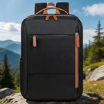 Tuzwa Lightweight Commuter Backpack – 20-35L Multi-Compartment Nylon Business Travel Backpack with Adjustable Straps for Work & Everyday Use