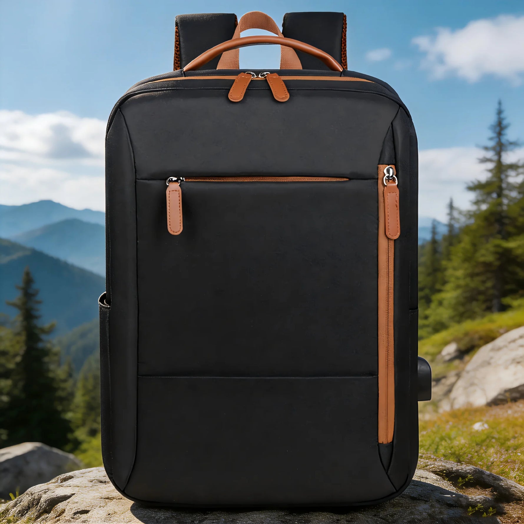 Tuzwa Lightweight Commuter Backpack – 20-35L Multi-Compartment Nylon Business Travel Backpack with Adjustable Straps for Work & Everyday Use