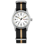 Men's 38mm Luminous Field Watch - Easy Read Arabic Numeral Dial, Durable Nylon Strap, Lightweight Everyday Watch