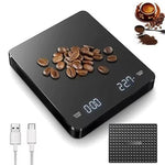 Tuzwa Digital Coffee Scale with Timer & LED Display | Precision Espresso Scale for Pour Over, Espresso & Home Brewing