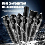 Tuzwa Professional 14-in-1 Beard Trimmer Kit | Cordless Waterproof Grooming Set for Beard, Hair, Body, Nose & Face