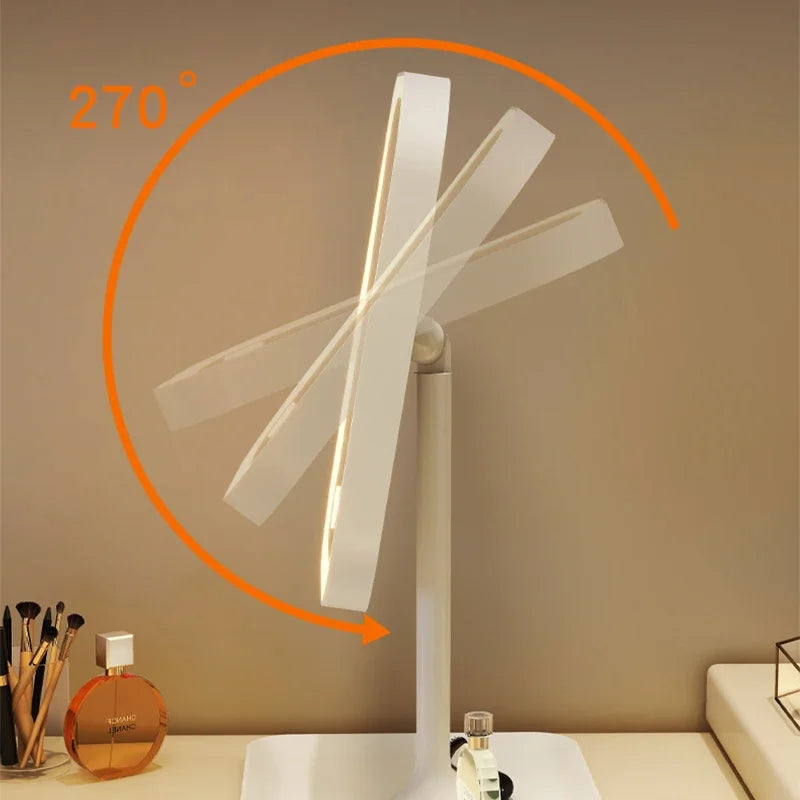 Tuzwa LED Makeup Mirror with 3 Color Lights & Touch Control – Portable Oval Lighted Vanity Mirror for Makeup & Grooming