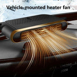 Tuzwa Portable 12V Car Heater & Cooler Fan – 2-in-1 Electric Windshield Defogger & Defroster with Rotary Switch for Cars