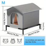 Tuzwa Outdoor Cat House – Waterproof Foldable Cat Shelter with Cooling Mat, Oxford Fabric Pet House for Cats & Small Dogs