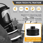 Tuzwa MF14 Full Face Respirator Mask – Reusable Chemical Gas Respirator with Replaceable Filter & Adjustable Head Straps for Industrial Use