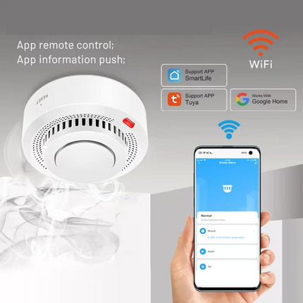 SafeSense | Smart WiFi Smoke & Fire Alarm with 85dB Alarm | Compact Design for Home Safety 4