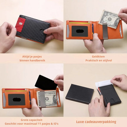 SafeSlim | RFID Leather Men's Wallet with Ultra-Slim Design | Compact and Secure for Everyday Use 4