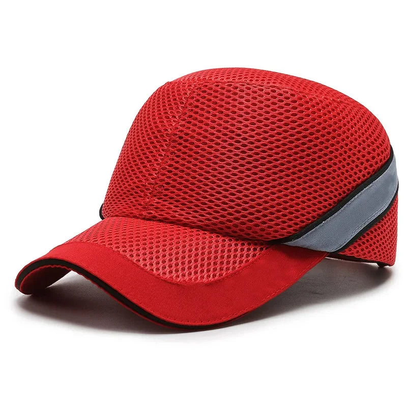 Safety Bump Cap | Red Protective Helmet with Breathable Mesh Design | Comfortable Head Protection for Various Industries 0