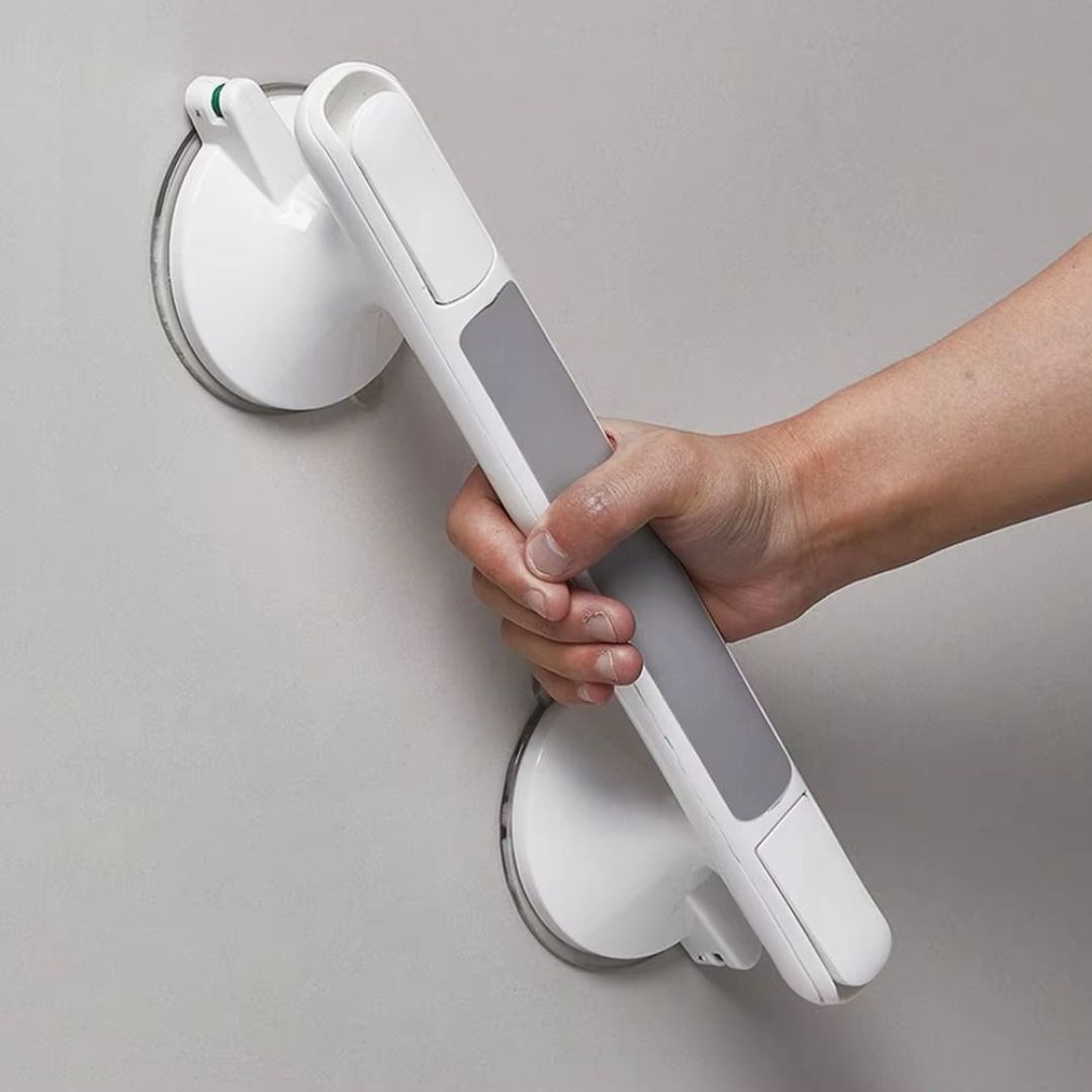 Safety Grab Bar | Tool-Free Installation with Anti-Slip Grip for Bathroom Stability 0