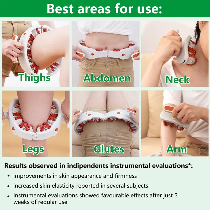 Sakerplus | Cellulite Massage Roller with 360° Deep Tissue Action | Portable Design for Home Use 6