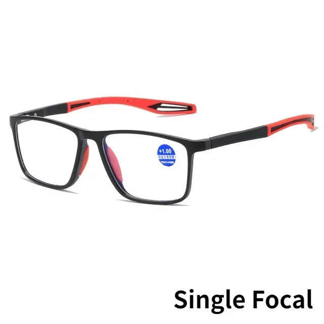 Tuzwa Multifocal Blue Light Reading Glasses for Men & Women – Lightweight Square Computer Readers for Reading & Screen Use