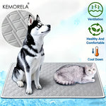 Tuzwa Large Dog Cooling Mat – Breathable Pet Cooling Pad with Anti-Slip Base, Hand Washable Portable Bed Mat for Dogs & Cats