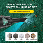 Tuzwa 120W Cordless Handheld Vacuum & Air Blower – Portable Car Vacuum Cleaner with Digital Display, Li-Ion Battery & Washable Filters