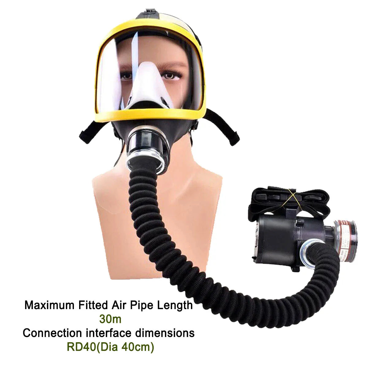 Tuzwa Constant Air Flow Full Face Respirator System – Reusable Full Face Respiratory Protection Mask for Appropriate Industrial & Chemical Work