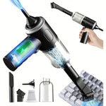 Tuzwa Cordless Handheld Car Vacuum Cleaner – Strong Suction Portable Vacuum with Li-Ion Battery & Multi-Nozzle Cleaning