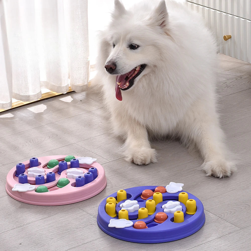Tuzwa | Interactive Dog Puzzle Feeder Toy | Treat Dispensing Slow Feeder with Non-Slip Base for IQ Training, Mental Stimulation & Boredom Relief