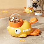 Tuzwa | Interactive Dog Puzzle Slow Feeder Toy | 2-in-1 Treat Dispensing IQ Training Feeder with Cartoon Duck Design for Mental Enrichment