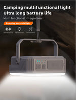 Tuzwa Solar Power Bank – 15W Portable Backup Charger with Built-In Cables, Night Light, Flashlight & SOS LED for Outdoor Travel