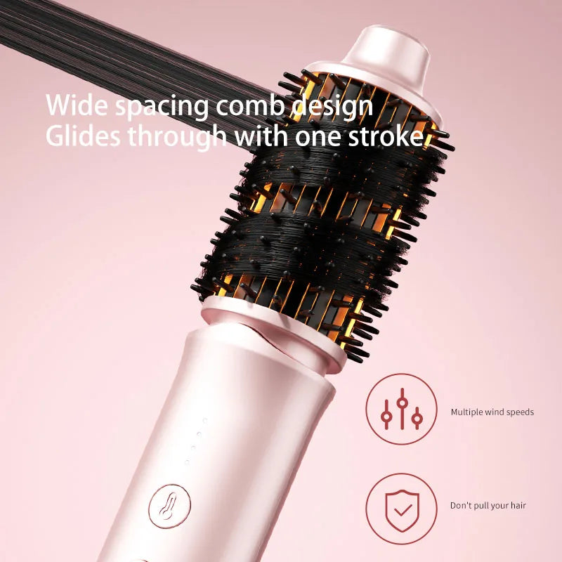 Tuzwa 2-in-1 Cordless Hair Curler & Straightener – Wireless Rechargeable Portable Hair Styler with Blow-Dry Function, 5V Travel Design