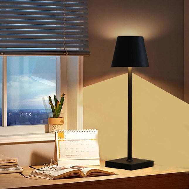 Table Lamp Touch Control Bedside, Rechargeable Bedside Lamp with Clip and Gooseneck, LED Touch Lamp 3 Level Dimming