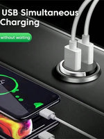 Tuzwa 200W Dual-Port USB Car Charger – Fast Charging Adapter for Phones & Devices, Compact Vehicle Charging Adapter, Black