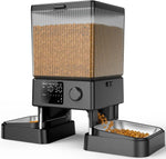Tuzwa Smart Automatic Pet Feeder – 5L Cat & Dog Food Dispenser with Dual Bowls, 110-240V Power & Large Capacity