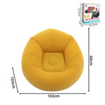 Tuzwa Inflatable Sofa Chair – Portable Round Flocked PVC Lounge Bean Bag Seat for Indoor, Garden, Patio, Camping & Outdoor Relaxation