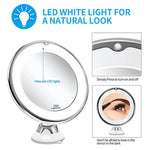 Tuzwa 10X Magnifying Makeup Mirror with Lights – Rechargeable Dimmable Touch Screen Vanity Mirror for Makeup & Grooming