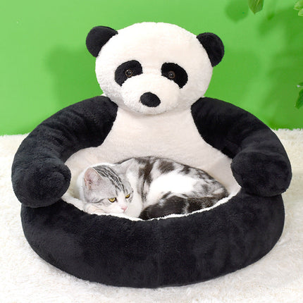 Dog Bed Bear Shaped Winter Plush – image 4