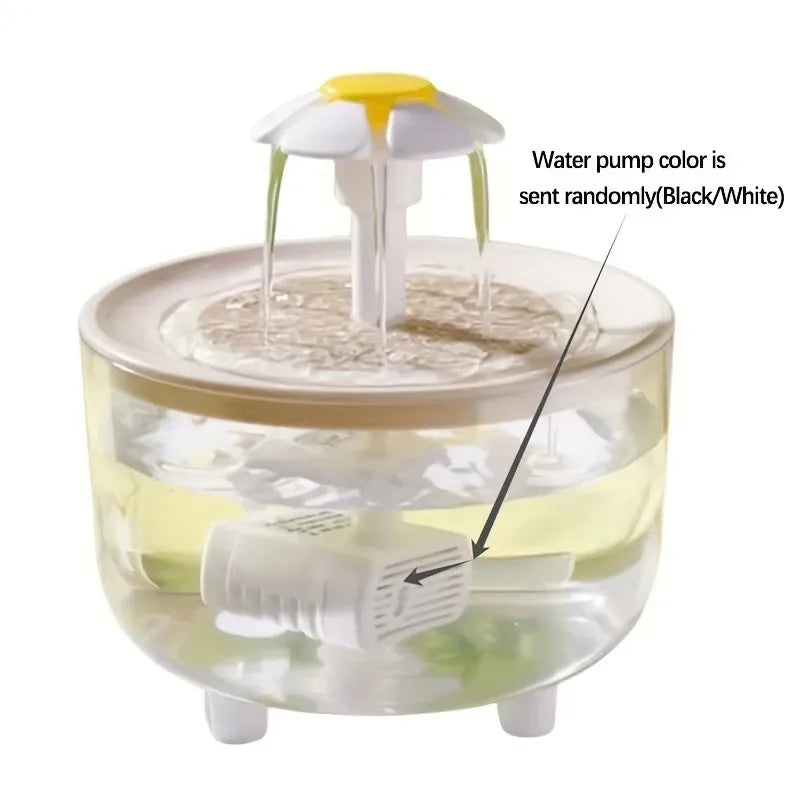 Tuzwa Rechargeable Cat Water Fountain | Automatic Filtered Pet Drinking Fountain with Adjustable Water Flow