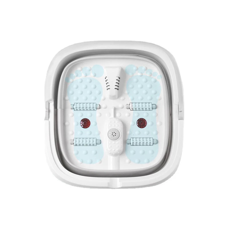 Tuzwa Foldable Electric Foot Spa with Heat & Bubbles – Portable Collapsible Foot Bath Massager for Home Foot Soaking