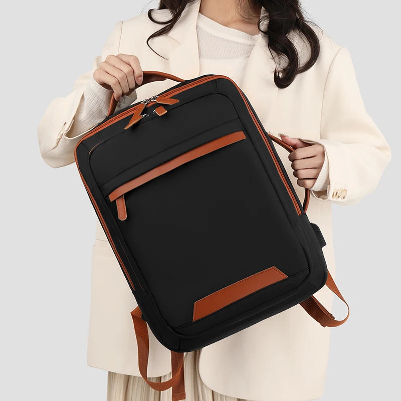 Tuzwa Expandable Laptop Backpack with Dry & Wet Separation – 20-35L Lightweight Nylon Travel Backpack with Rain Cover for Work & Commuting