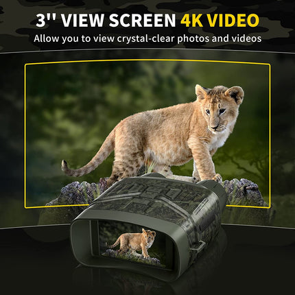 Night Vision Goggles Binoculars, 4K Digital Infrared Night Vision Binoculars with 5x Magnification and 3 Inch – image 8