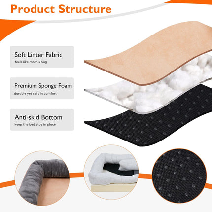 Orthopedic Dog Bed, Outdoor Dog Bed with Waterproof Lining and Washable Cover – image 5