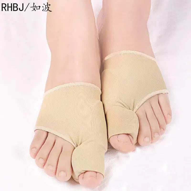 Tuzwa Adjustable Gel Toe Separator for Bunions – Hallux Valgus Big Toe Alignment Support with Soft Cloth Cushion, 1 Pair