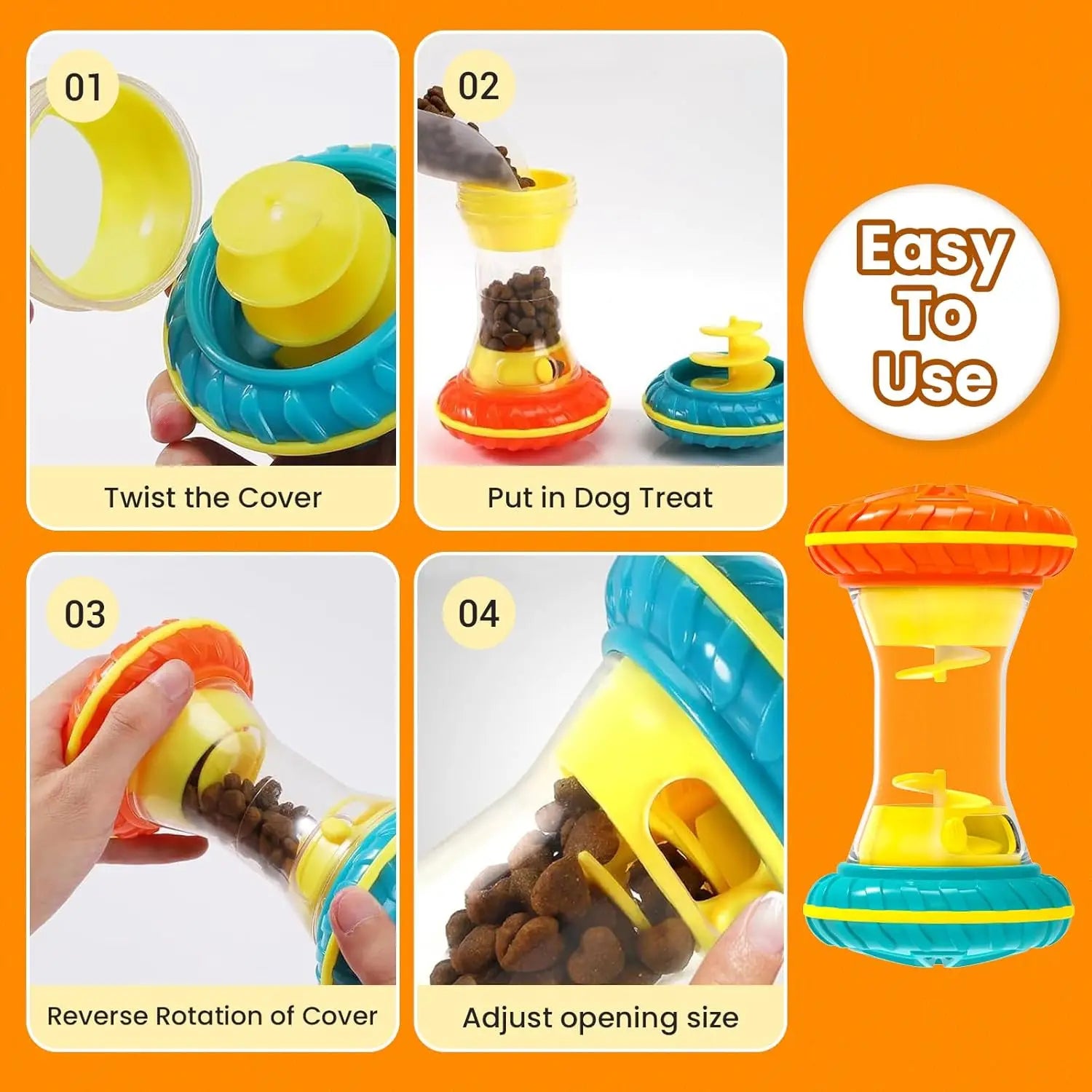 Tuzwa | Interactive Dog Puzzle Toy | IQ Training Treat Dispensing Dog Toy for Mental Stimulation, Slow Feeding & Boredom Relief