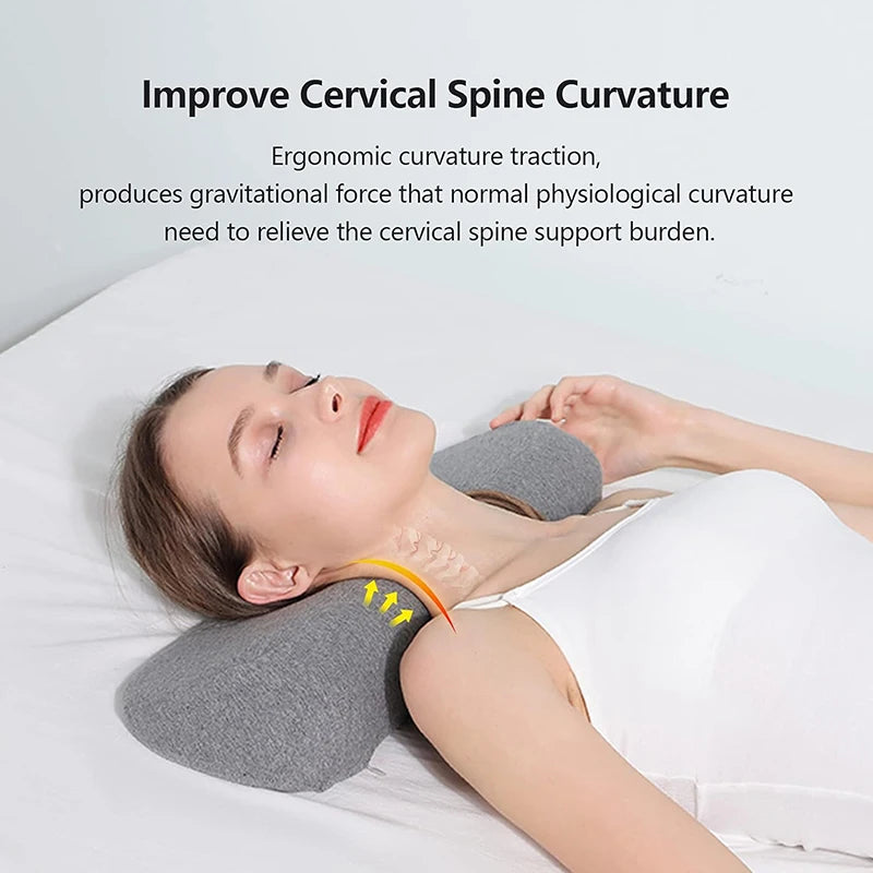 Tuzwa Memory Foam Cervical Pillow – Contoured Ergonomic Neck Support Pillow for Side & Back Sleepers