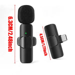 Tuzwa Mini Wireless Lavalier Microphone for USB-C Smartphones – Clip-On Lapel Mic with Transmitter & Built-In Battery for Vlogging, Video & Live Streaming