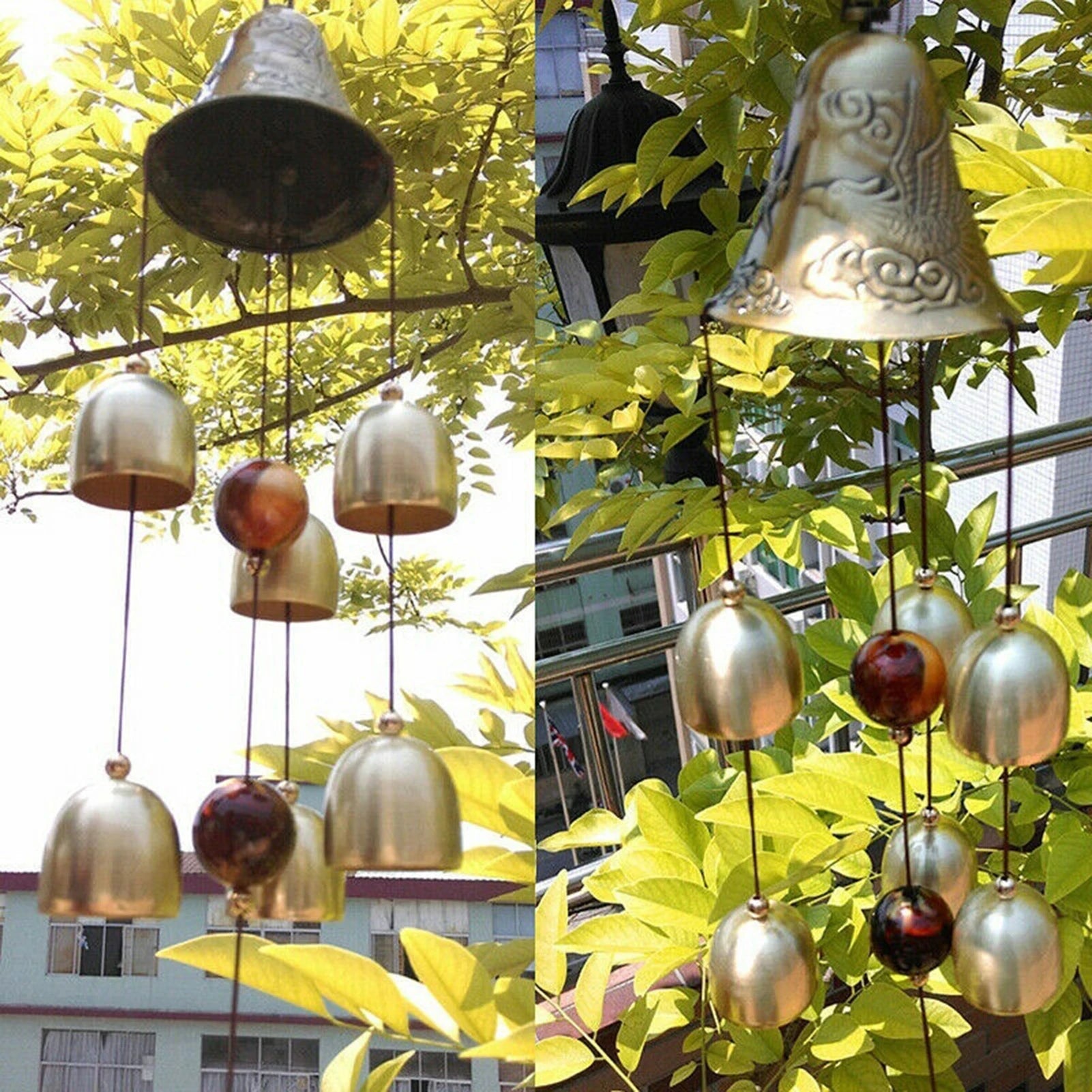 Tuzwa Copper Wind Chimes – Decorative Metal Outdoor Hanging Bells with Soothing Chime Sounds for Garden, Yard, Patio & Porch Decor