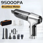 Tuzwa 95000Pa Cordless Car Vacuum Cleaner – Powerful Suction Portable Handheld Vacuum, Rechargeable Lightweight Cleaner for Car & Home