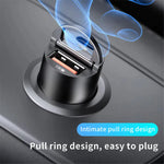 Tuzwa Mini USB-C Car Charger with QC3.0 & PD Fast Charging – Compact Alloy Type-C Vehicle Charging Adapter for Phones & Devices