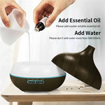 Tuzwa 550ML Essential Oil Diffuser with Remote Control & 7 Color LED Lights – USB Aroma Diffuser for Home, Bedroom & Office