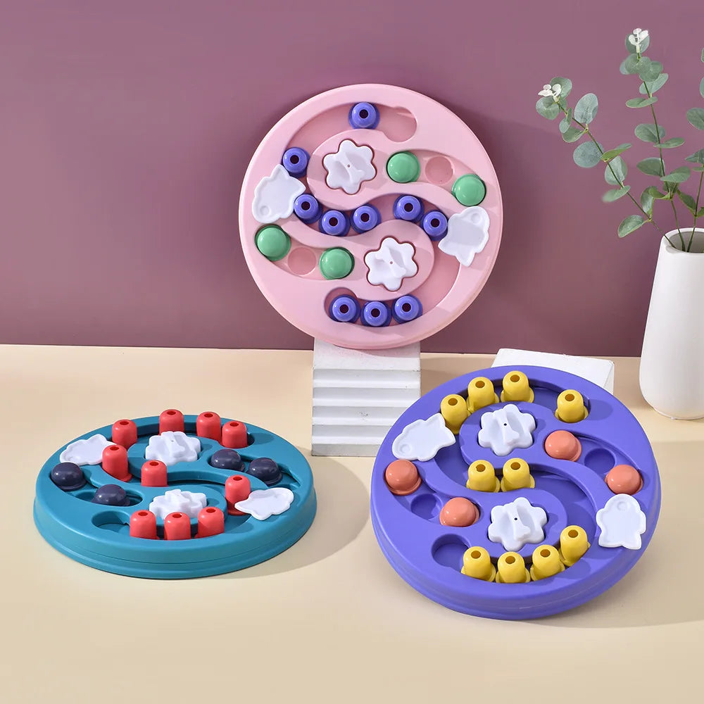 Tuzwa | Interactive Dog Puzzle Feeder Toy | Treat Dispensing Slow Feeder with Non-Slip Base for IQ Training, Mental Stimulation & Boredom Relief