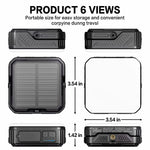 Tuzwa Solar Power Bank – 15W Portable Backup Charger with Built-In Cables, Night Light, Flashlight & SOS LED for Outdoor Travel