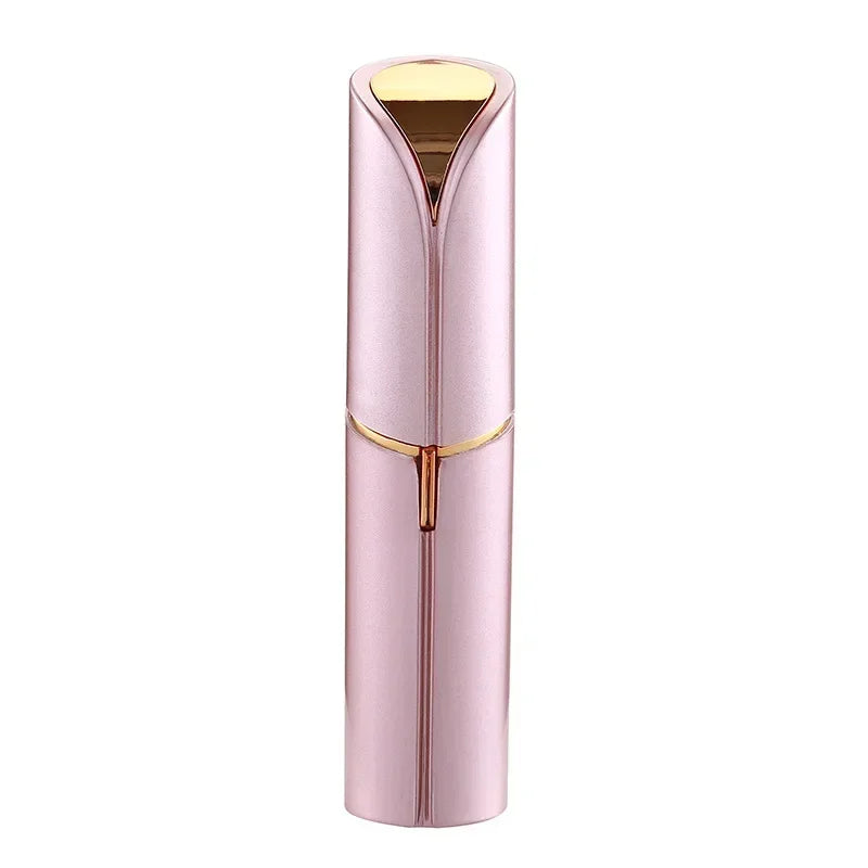 Tuzwa Electric Facial Hair Remover for Women – Portable Lipstick Face Shaver with Battery-Powered Compact Metal Design