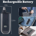 Tuzwa Nose & Ear Hair Trimmer – USB Rechargeable Electric Nose Hair Trimmer with Quick Charging, Compact Washable Grooming Tool