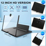 Tuzwa 12-Inch Phone Screen Magnifier – Anti-Blue Light Smartphone Screen Amplifier with Portable Stand for Videos & Movies
