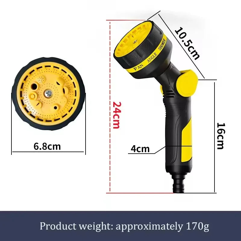 Tuzwa 10-Pattern Garden Hose Spray Nozzle – Multifunctional Water Spray Gun with Adjustable Modes for Garden Watering & Outdoor Cleaning