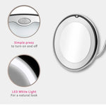 Tuzwa 10X Magnifying Makeup Mirror with Light & Flexible Arm – Aluminum Lighted Vanity Mirror for Makeup & Detailed Grooming